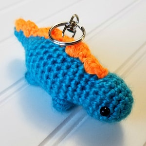 Crochet Customizable Stegosaurus Dinosaur Keychain