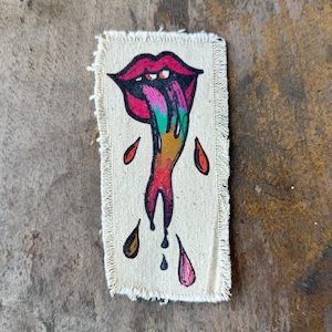 Acid Tongue original canvas sew-on patch