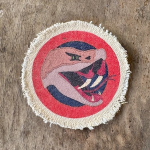 78th Fighter Squadron Viper Snake canvas sew-on patch