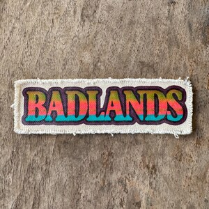 BADLANDS canvas sew-on patch