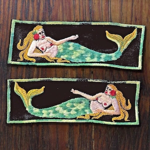 Vintage Mermaid liberty cuff insignia sew-on patch (left or right)