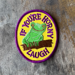 If You're Horny Laugh vintage iron-on patch