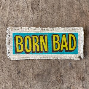 BORN BAD biker canvas sew-on patch
