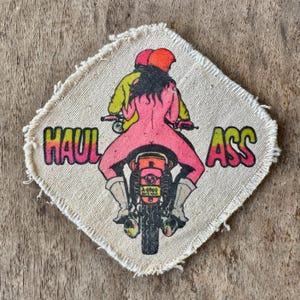 Haul Ass plate 6969 biker canvas sew-on patch
