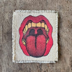 Mouth and Tongue 1971 Roach canvas sew-on patch