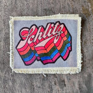 Schlitz cheap beer canvas sew-on patch