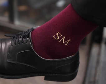 Calcetines bordados personalizados para padrinos de boda, calcetines de algodón, regalo para padrinos de boda, regalo de fiesta, calcetines de vestir personalizados.