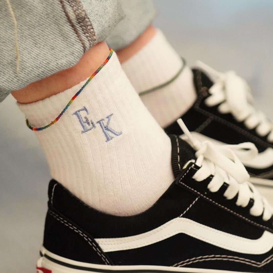 Personalized Embroidered Socks, Custom Name Socks for Bridesmaids ...