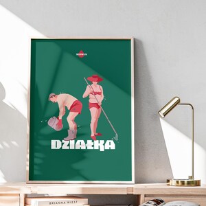 DZIAŁKA – Polish Retro Poster | Vintage PRL Illustration Print