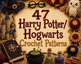 Pacote com mais de 47 padrões de crochê de magos, bonecas mágicas de amigurumi (download digital)