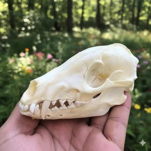 Ethically Sourced Raccoon Skull | Real Animal Bone Specimen | Natural History Collectible | Curiosity Cabinet Decor | Teaching Display