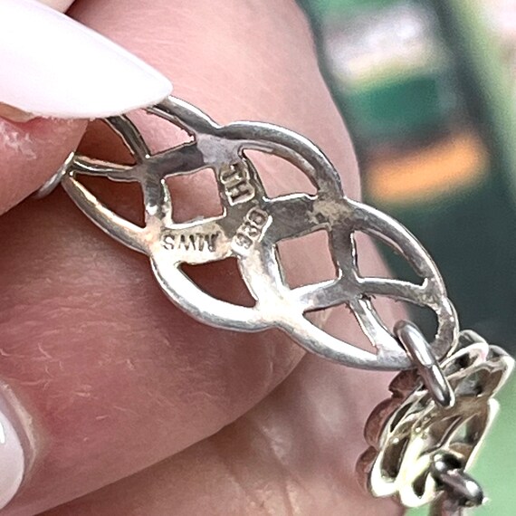 Sterling silver Celtic Knot bracelet - 1990’s vin… - image 5