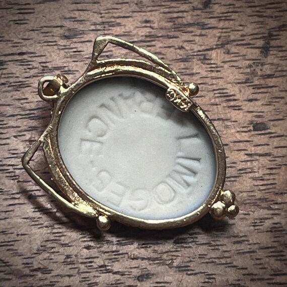 Oracle of Delphi flow blue Limoges pendant in sol… - image 6