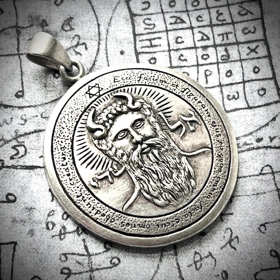 Sterling Silver First Pentacle of the Sun Solomon Seal Pendant 