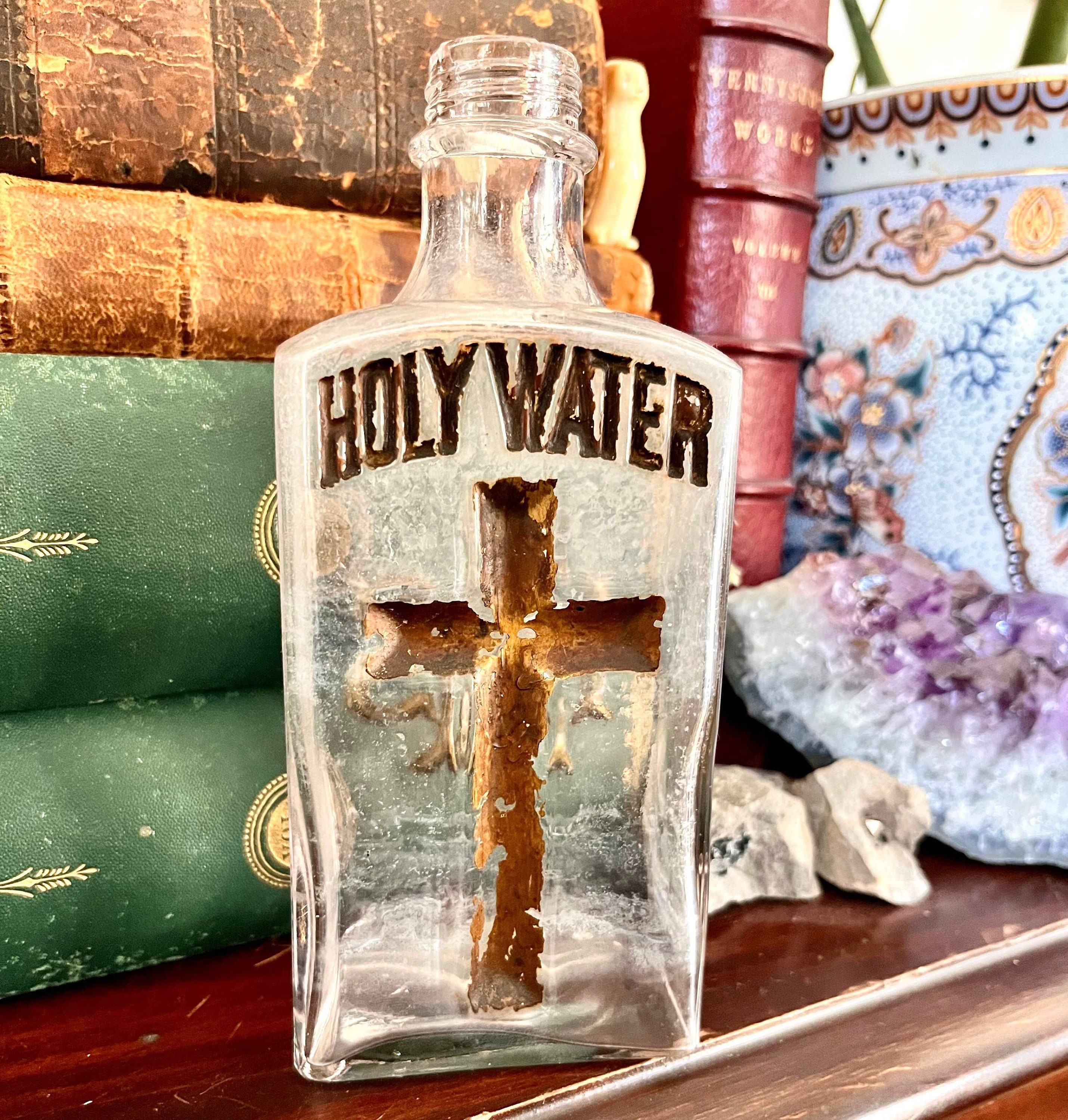 Holy Oil Bottle, Floral, Catholic Gift, Catholic Holy Water Bottle