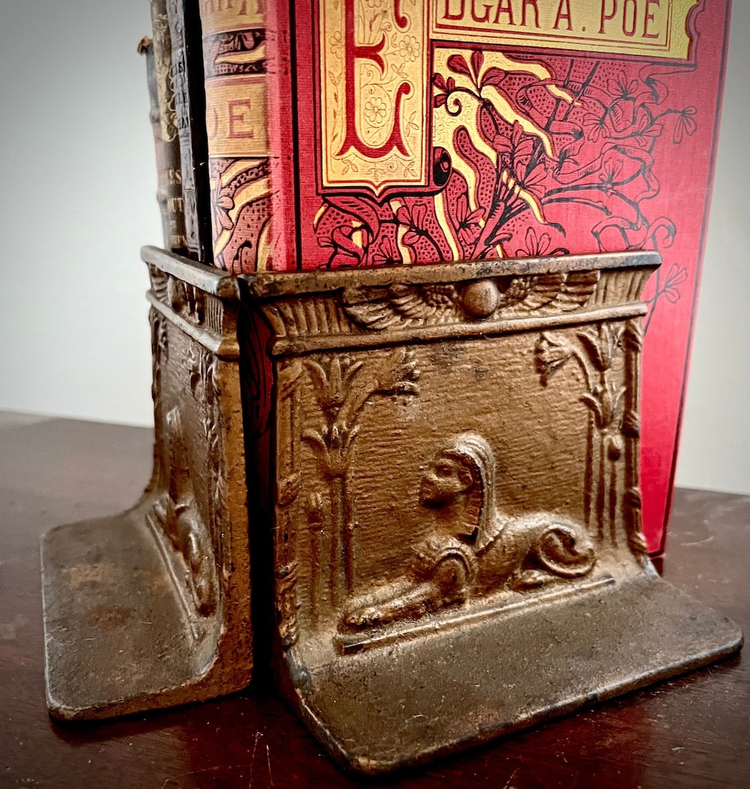 Antique Art Deco Bookends 1920s Bradley Hubbard Egyptian Etsy