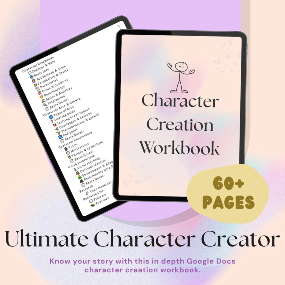 Character Creation Workbook | Google Docs Guide | for Authors & Writers ...