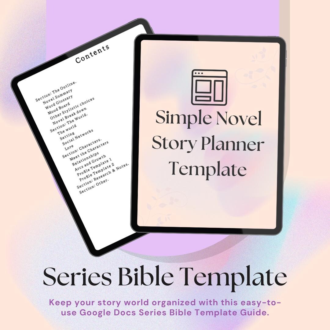 Simple Novel Story Series Workbook | Google Docs Guide | for Authors ...