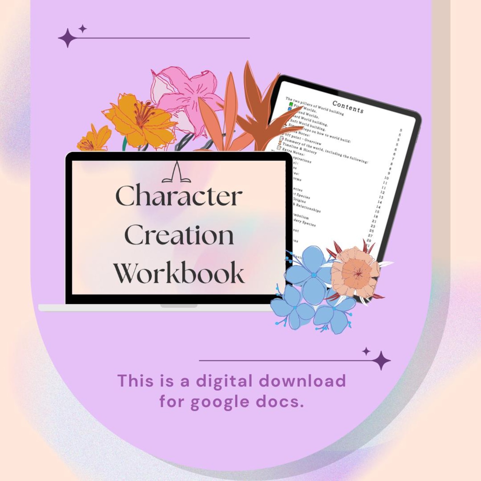Character Creation Workbook | Google Docs Guide | for Authors & Writers ...