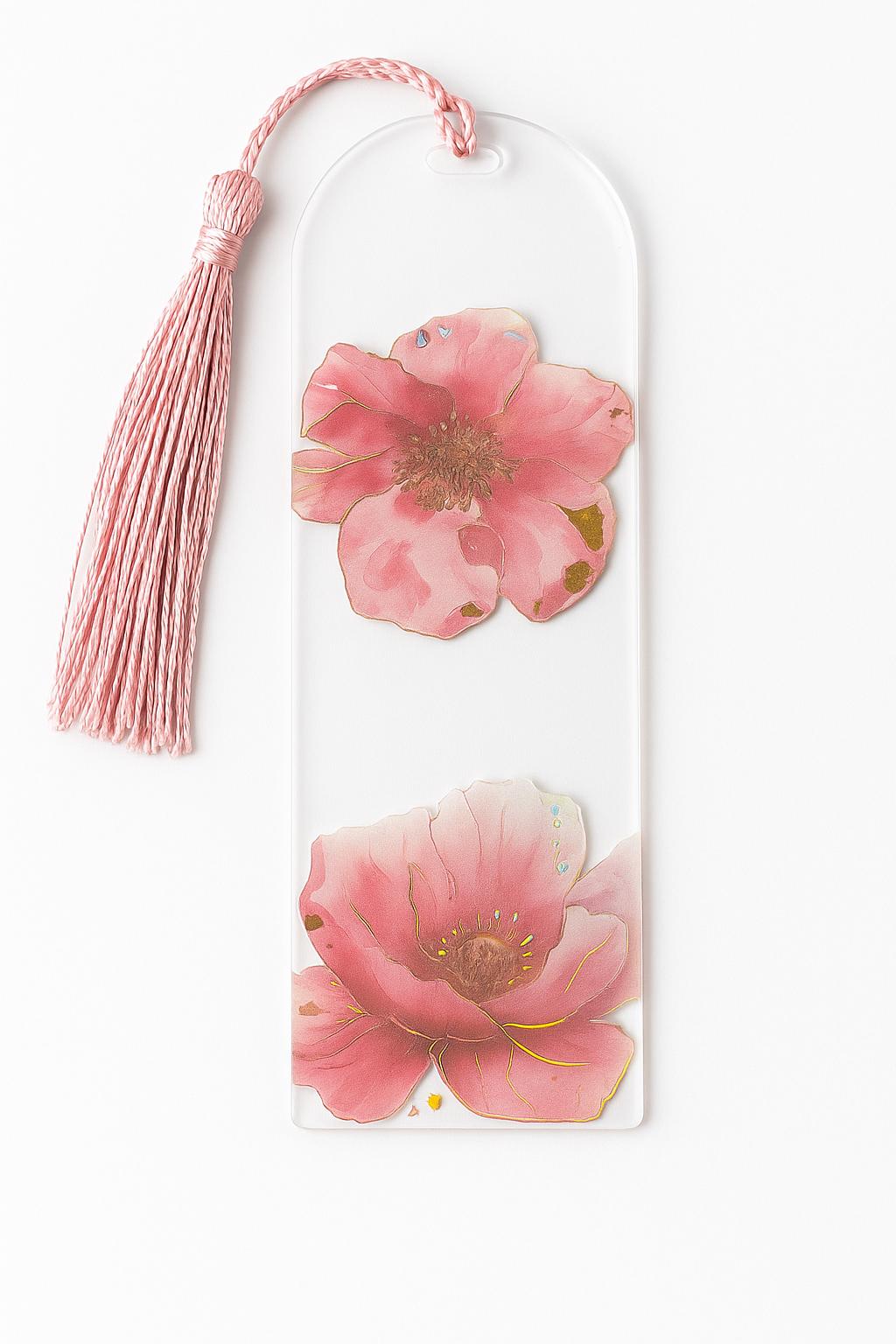Pink Bloom Bookmark - Etsy