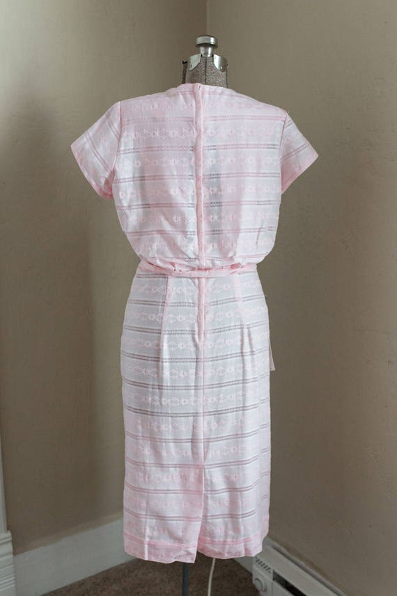 KERRYBROOKE *MINT* 50s 60s pink cotton belted day… - image 4