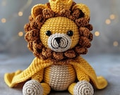 Lion King Crochet Pattern, Lion Amigurumi Pattern, DIY Crochet Plushie Animal, Easy Crochet Tutorial, Handmade Lion Craft, Digital Download