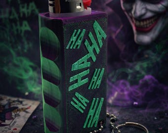 Special Edition 3D Printed Joker-Themed Lighter Case w/ Keychain