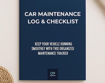 Car Maintenance Log & Checklist – Printable Vehicle Service Tracker – Auto Repair Record Template