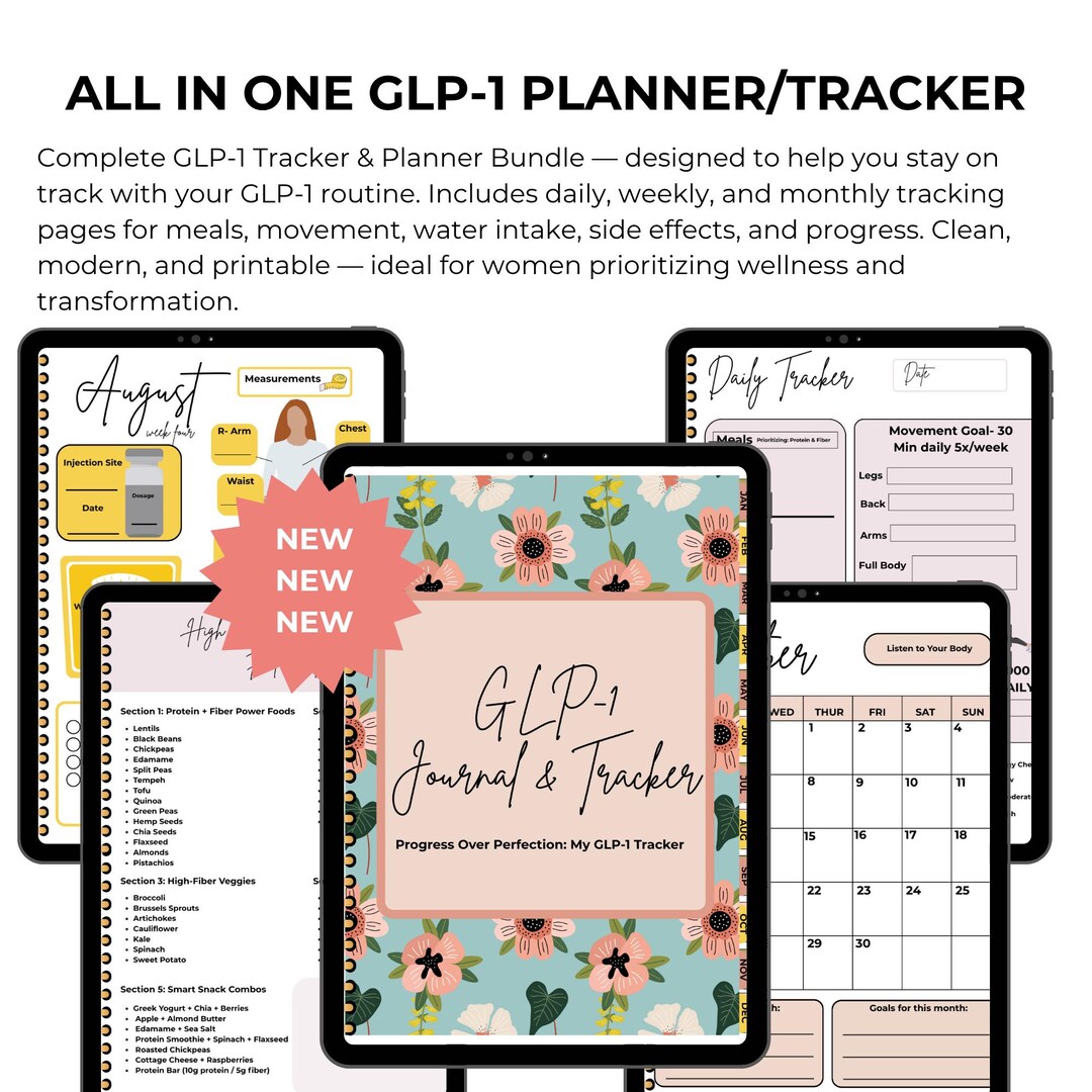 GLP-1 Tracker Wellness Journal | Printable GLP-1 Planner | Digital ...