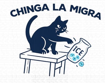 Pro Immigration Cat PNG, Abolish ICE Design (Digital Download)