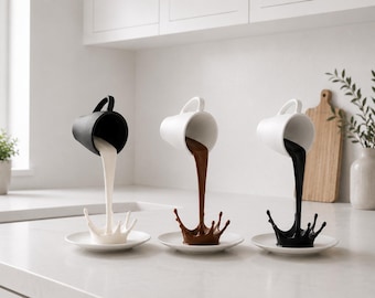 Floating Coffee Cup Decor
