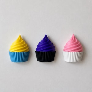 Cupcake Wall Decor Set | Pastel Kitchen Art, Bakery Dessert Decor