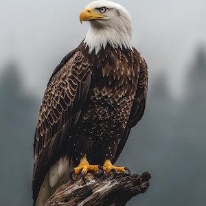 3d printed Bald Eagle Sculpture STL File, Majestic 3D Print Model (Digital Download)