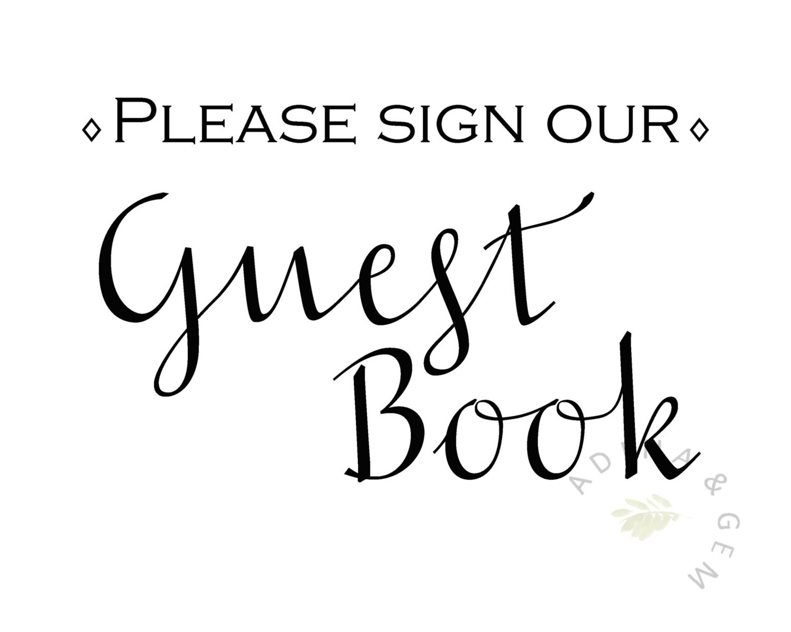 Please Sign Our Guest Book Digital Print Wedding Guestbook Etsy