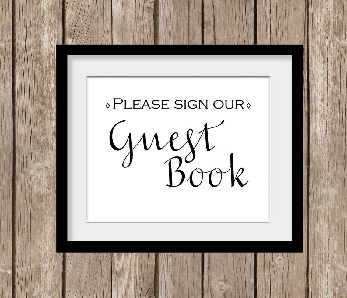 Please Sign Our Guest Book Digital Print Wedding Guestbook Etsy