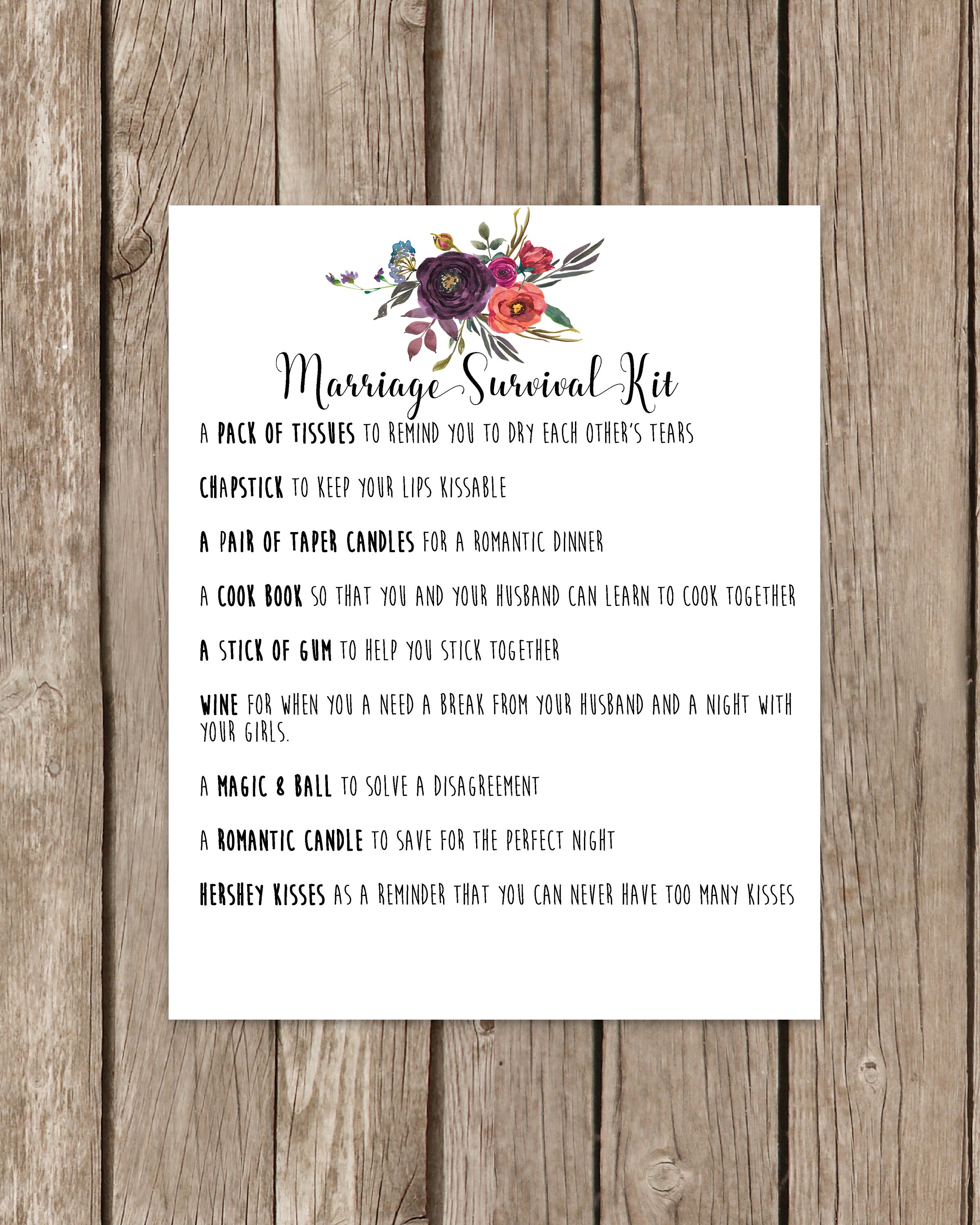 Bridesmaid SURVIVAL KIT Poem Printable INSTANT Download Wedding Lupon gov ph Bridesmaid SURVIVAL KIT Poem Printable INSTANT Download Wedding Lupon gov ph