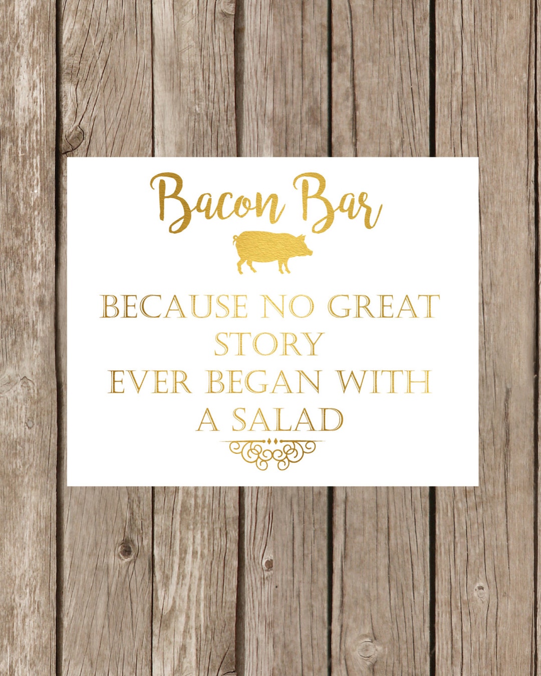 Bacon Bar Wedding Food Dessert Sign Buffet Cocktail Hour Etsy
