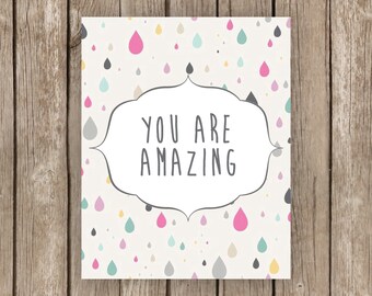 You are Amazing wall art printable poster school counseling, school counselor, teacher classroom, child room, nursery, positive affirmation