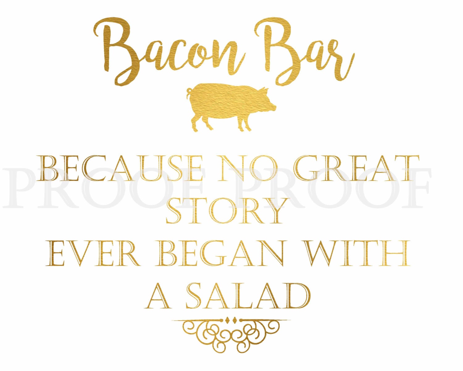 Bacon Bar Wedding Food Dessert Sign Buffet Cocktail Hour Etsy