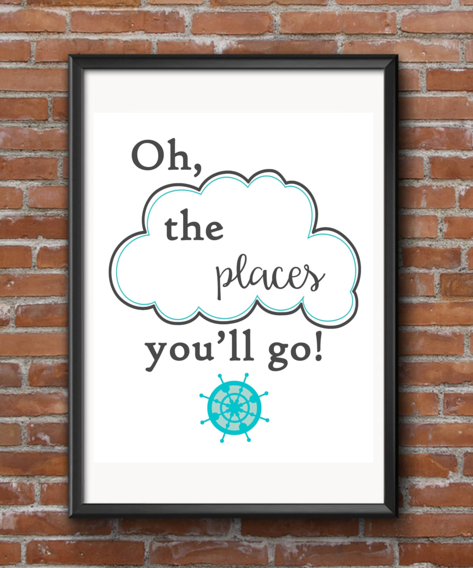 Oh the Places You'll Go Dr Seuss Printable Digital Image Baby Shower ...