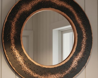 Handmade Copper Mirror Frame, Rustic Framehouse mirror