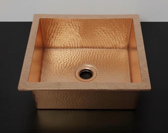 Handgemachte gehämmert Kupfer Bar Sink: Unterbau, Unlackiert