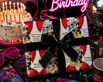 Funny 80s Movie Birthday Wrapping Paper | Retro “Sixteen Candles” Inspired Gift Wrap | Nostalgic Bday Gift | Pop Culture Party