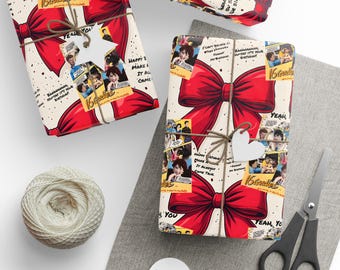 Lustiges 80er Jahre Film Geburtstagspapier | "Retro ""Sixteen Candles"" inspirierte Geschenkverpackung, nostalgisches Geburtstagsgeschenk, Pop Kultur Party Papier."