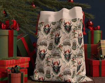 Krampus Wrapping Paper For Dark Holiday Gifts - Evil Christmas Horror