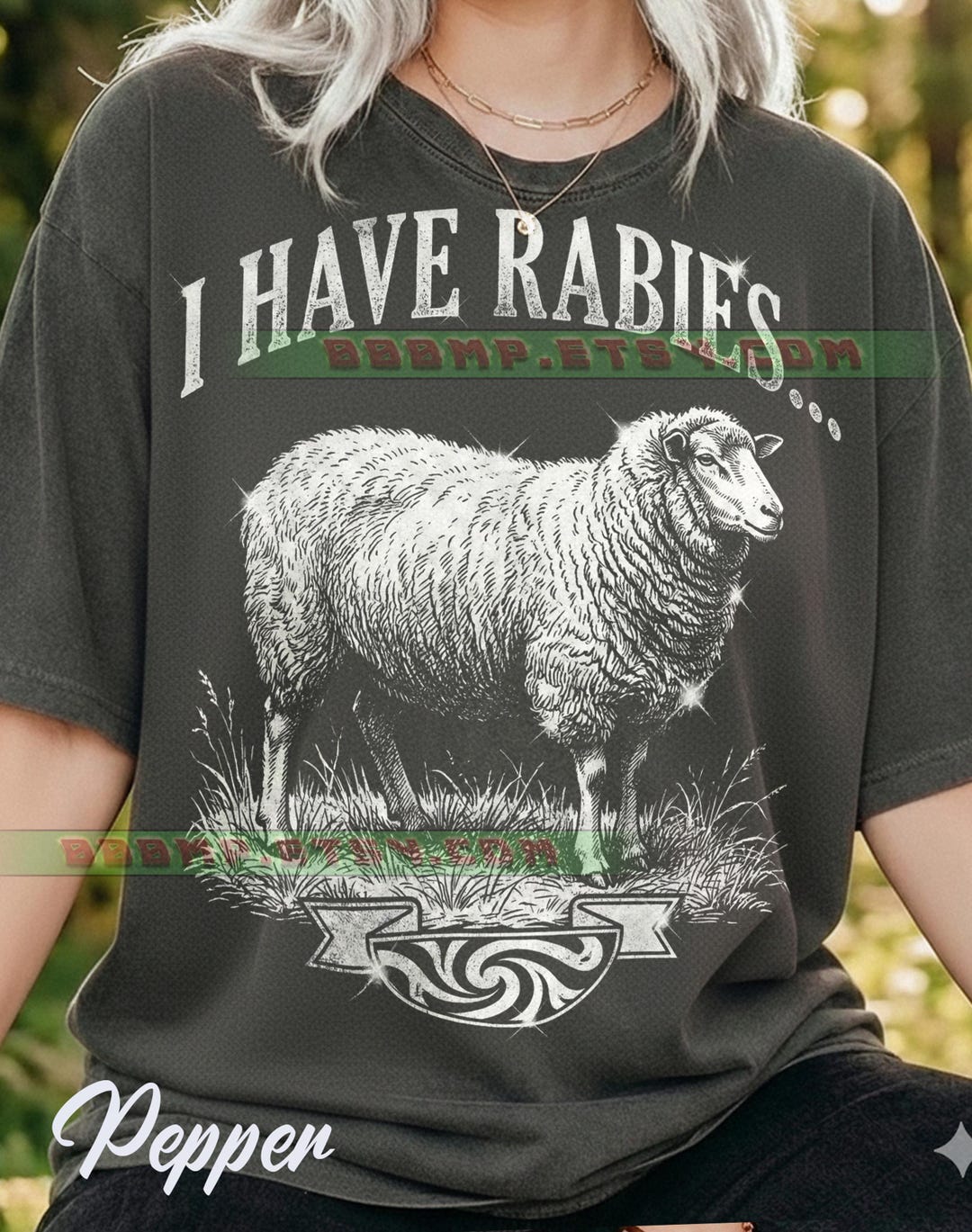 Sheep With Rabies I Have Rabies Sheep Lamb Comfort Colors® Tshirt, Farm Animal Retro ...