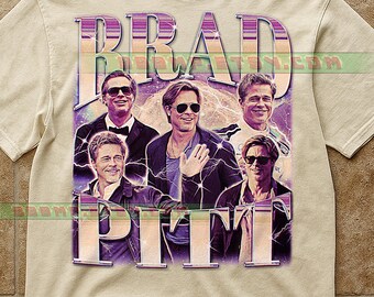 Brad Pitt T-Shirt, Vintage Schauspieler Star Hollywood Legende Performer Tee, 90er Jahre Retro Throwback, Brad Pitt Pullover