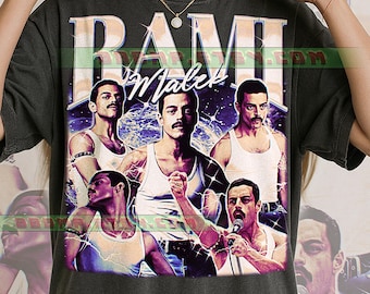 Rami Malek T-Shirt, Vintage Schauspieler Star Performer Tee, 90er Jahre Retro Throwback, Rami Malek Pullover