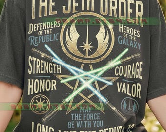 The Jedi Order Comfort Colors® Tshirt, Verteidiger Der Republik, Helden Der Galaxie, Möge Die Macht Mit Ihnen sein, St4R W4Rs Fan Geschenk