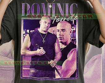 Dominic Toretto T-Shirt, Vintage Charakter Action Racer Star Artist T-Shirt, 90er Jahre Retro Throwback, Dominic Toretto Pullover